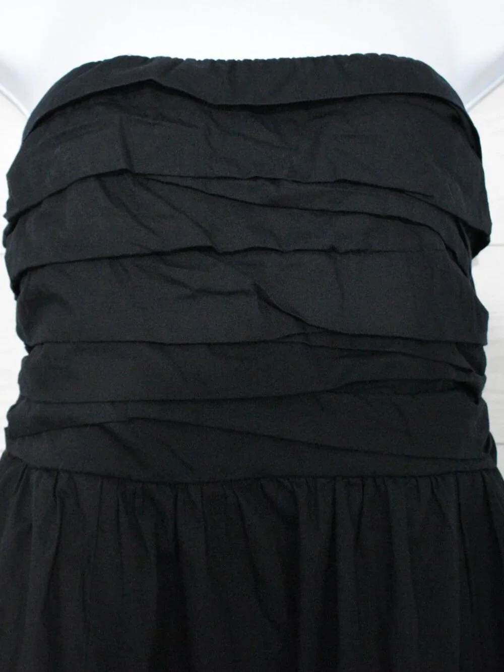 Abercrombie & Fitch Black Strapless Smocked Maxi Dress M Tall